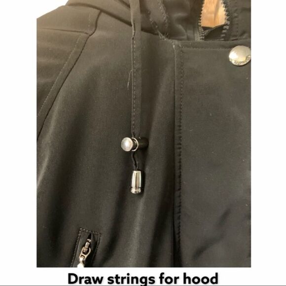 Liz Claiborne Black Heavy Cinch Winter Jacket Size Large - Picture 5 of 16